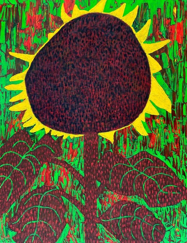 Great sunflower, oil painting by Jolanta Johnsson
