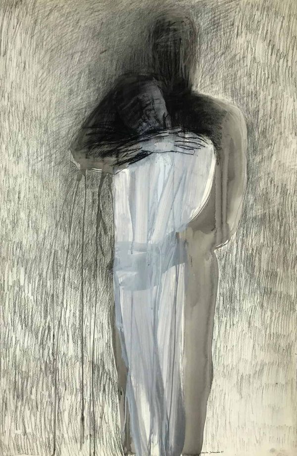 In the embrace of love, drawing by Jolanta Johnsson