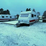 Camping in Malexander, Sweden, in winter