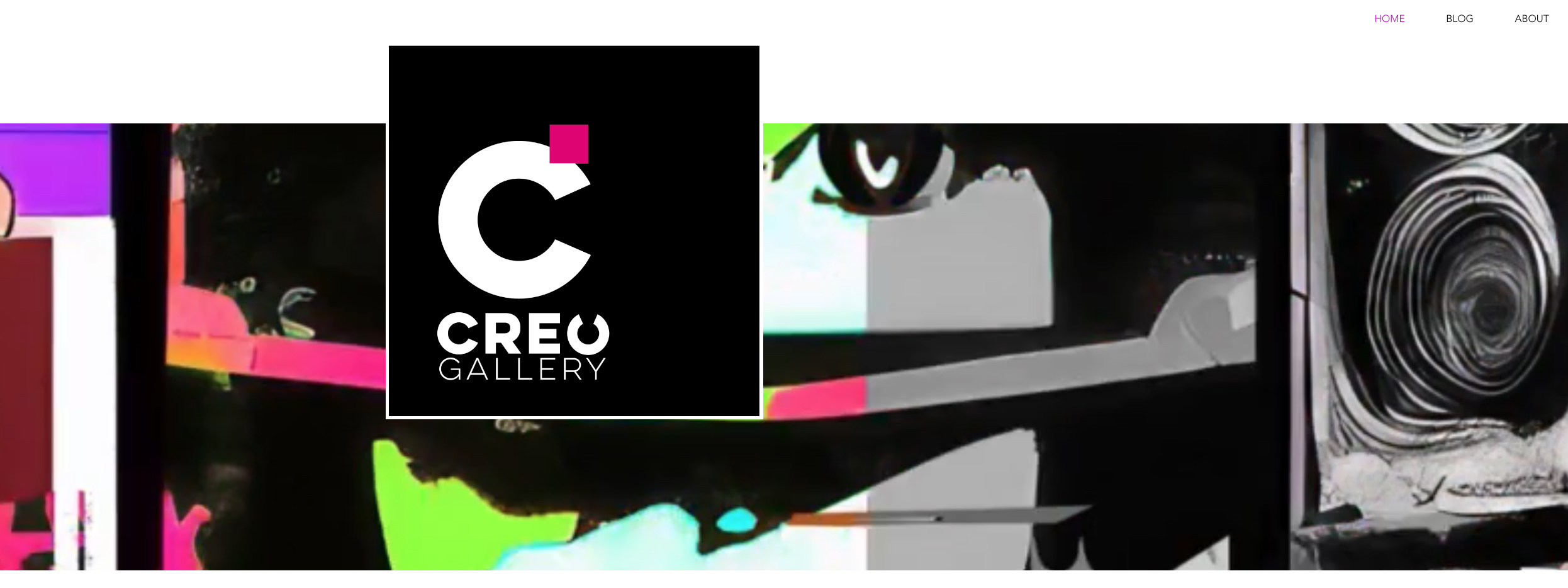 Creo gallery, header to a creative online gallery