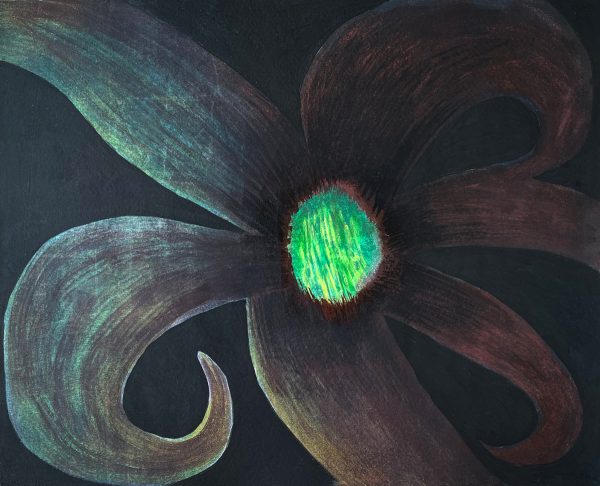 Dark flower, flower painting decorative art, fine art by Jolanta Johnsson