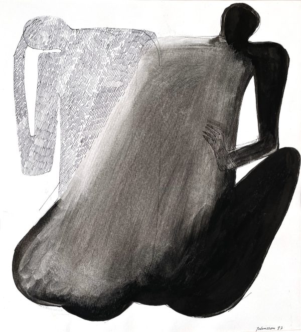 Two in one, drawings black and white by Jolanta Johnsson